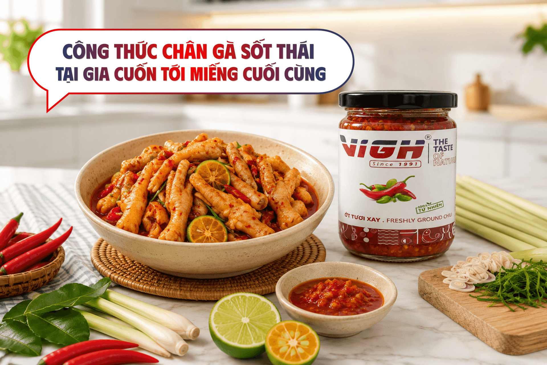 Cách làm chân gà sốt Thái tại nhà cuốn tới miếng cuối cùng