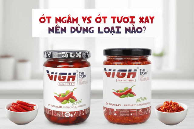 Ớt tươi ngâm nguyên trái và ớt tươi xay sẵn: Nên dùng loại nào?