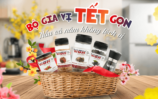Gợi ý bộ gia vị sạch chuẩn vị cho gian bếp Việt dịp Tết 2026