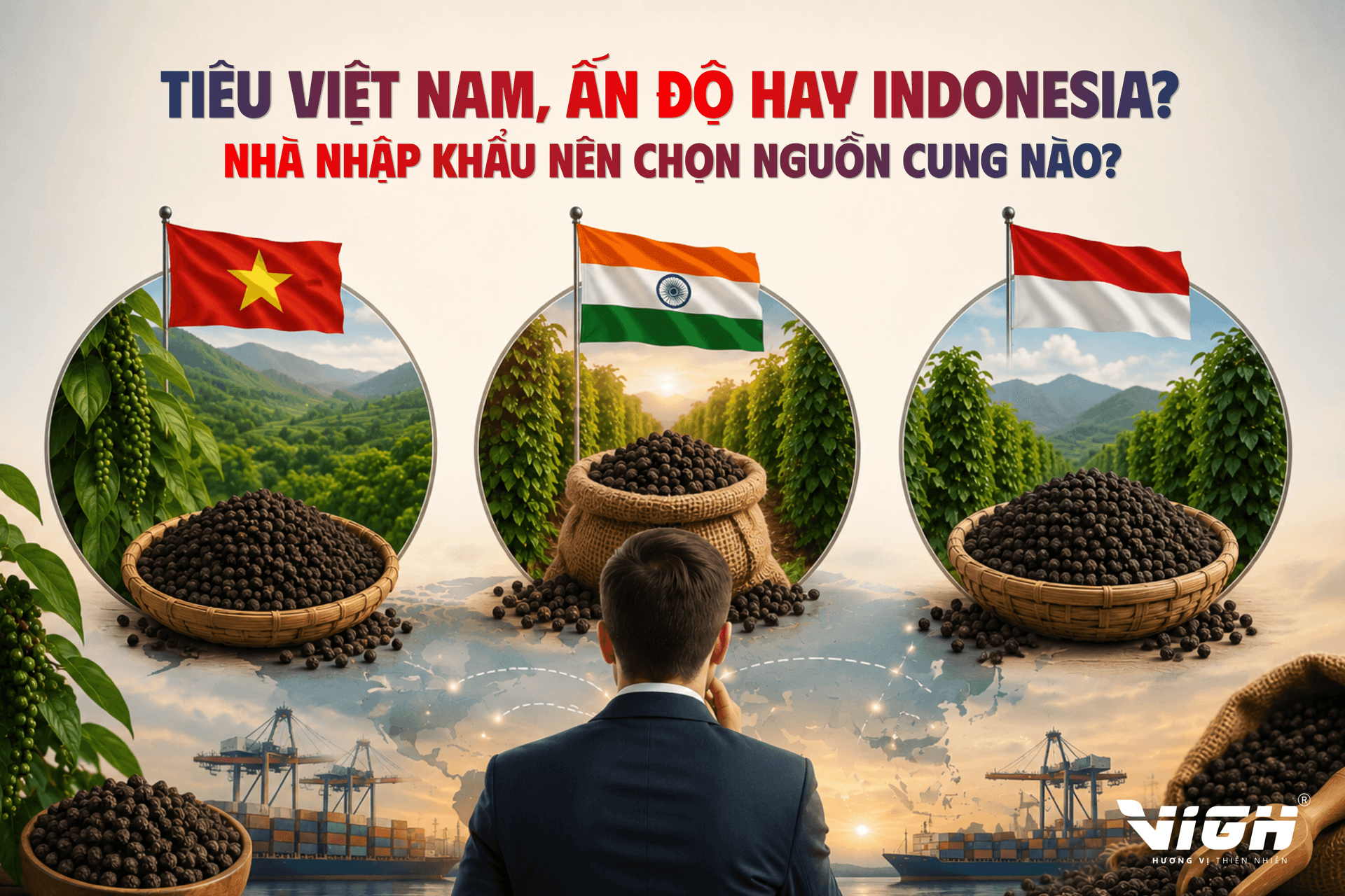 Tiêu Việt Nam, Ấn Độ hay Indonesia? Đâu là lựa chọn phù hợp cho nhà nhập khẩu