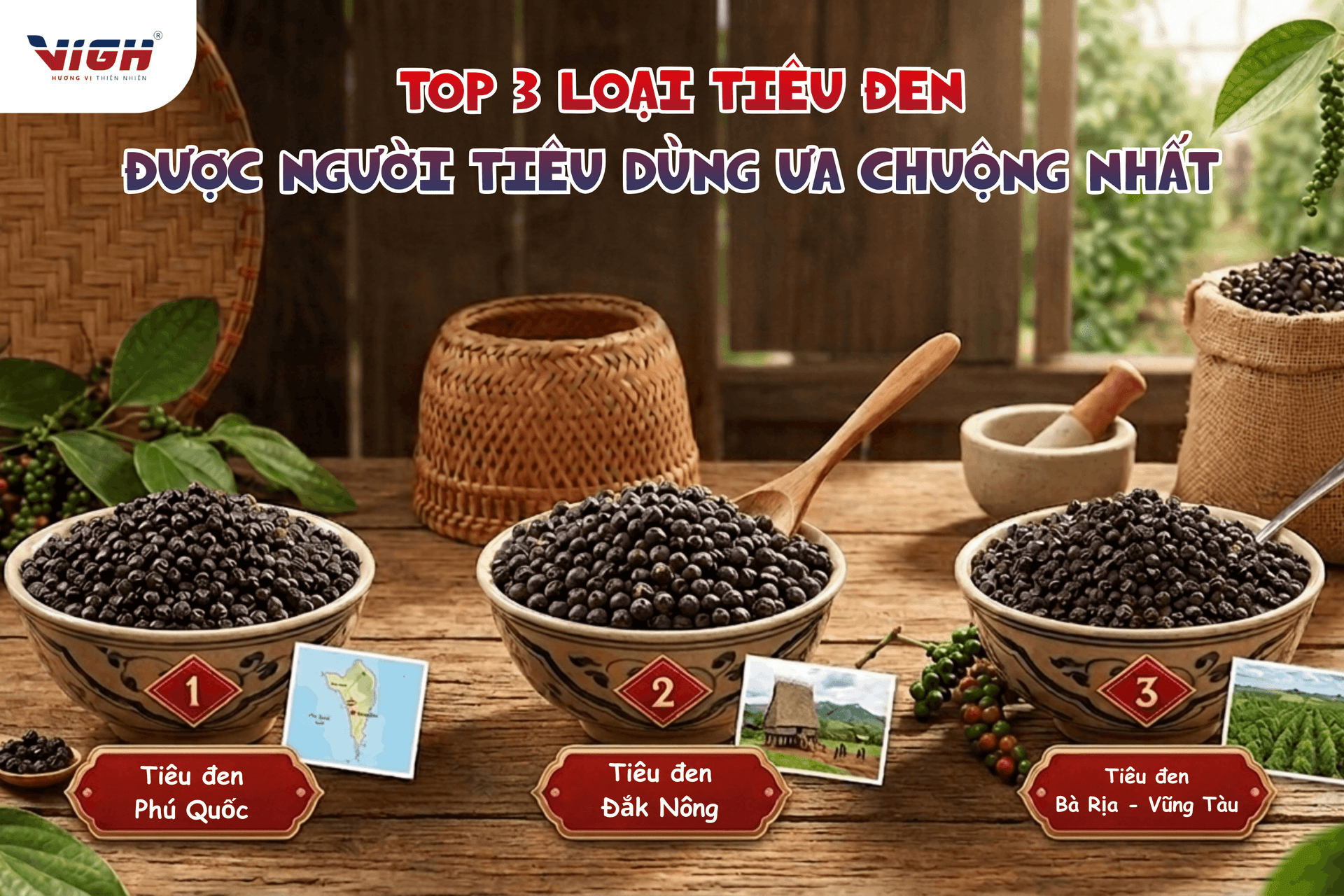 Top 3 loại tiêu đen ngon nhất Việt Nam được người tiêu dùng ưa chuộng
